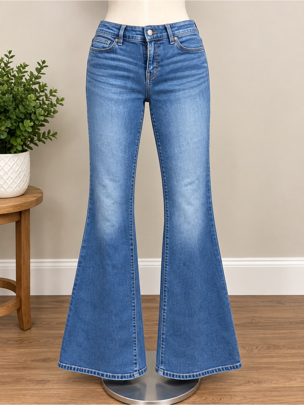Level 99 Light Blue High-Rise Flare Jeans